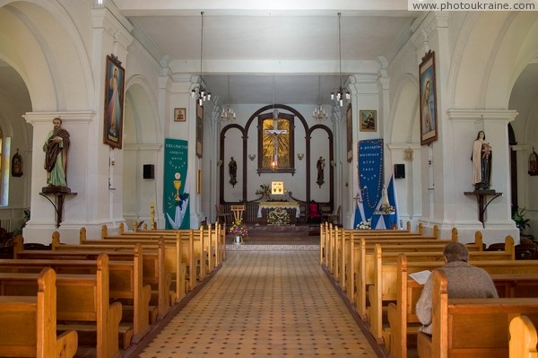 Berdychiv. Interior of church of St. Barbara Zhytomyr Region Ukraine photos