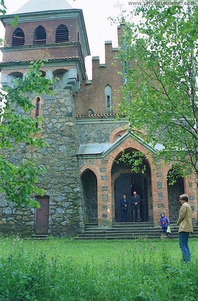 Gorodkivka. Front facade of church Santa Clara Zhytomyr Region Ukraine photos
