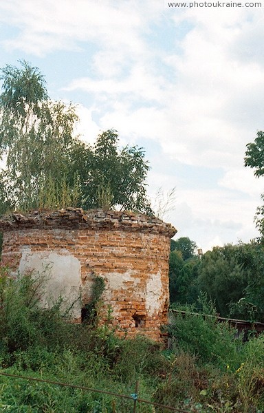 Ivnytsia. Remains of tower estate fence Zhytomyr Region Ukraine photos
