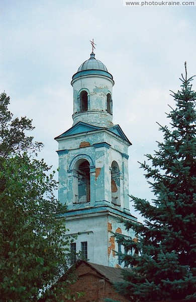 Kodnia. Green frame church bell Zhytomyr Region Ukraine photos