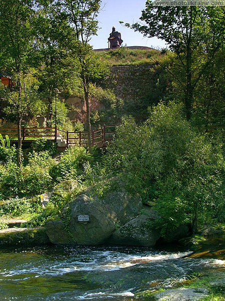 Korosten. Rock with monument on Uzh Zhytomyr Region Ukraine photos