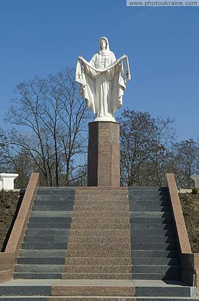 Korosten. Religious statue of Virgin Zhytomyr Region Ukraine photos