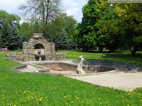 Korostyshiv. Fountain in City Park Zhytomyr Region Ukraine photos
