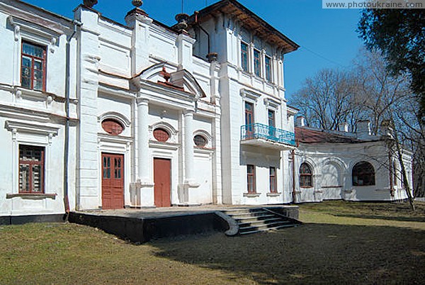 Nova Chortoryia. Facade of palace park estate Zhytomyr Region Ukraine photos