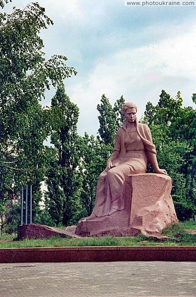 Novograd-Volynskyi. Monument to Lesia Ukrainka Zhytomyr Region Ukraine photos
