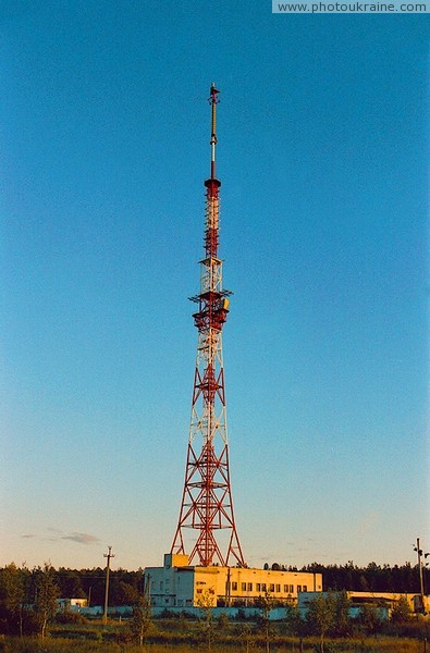 Olevsk. Relay tower on outskirts of city Zhytomyr Region Ukraine photos