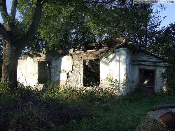 Tiutiunyky. Inconspicuous manor ruins Zhytomyr Region Ukraine photos