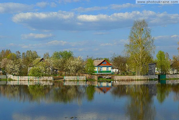Village floating on Ubort Zhytomyr Region Ukraine photos