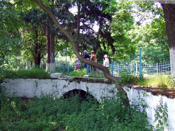 Ushomyr. Bridge across dry stream Zhytomyr Region Ukraine photos