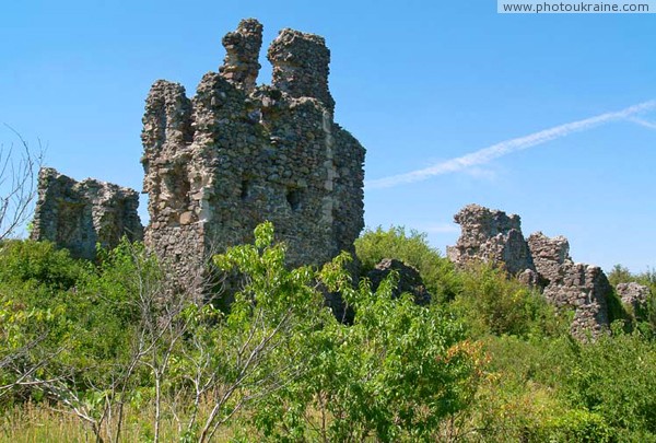 Vynogradiv. Remains of castle walls Kanko Zakarpattia Region Ukraine photos