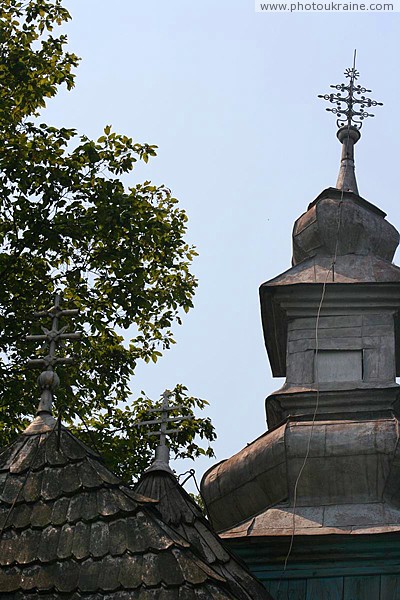 Deshkovtysia. Crosses church of Intercession Zakarpattia Region Ukraine photos
