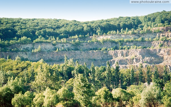 Kamianytsia. Huge stone quarry Zakarpattia Region Ukraine photos