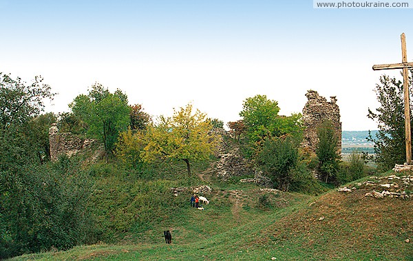Korolevo. Ruins of north tower of castle Nialab Zakarpattia Region Ukraine photos