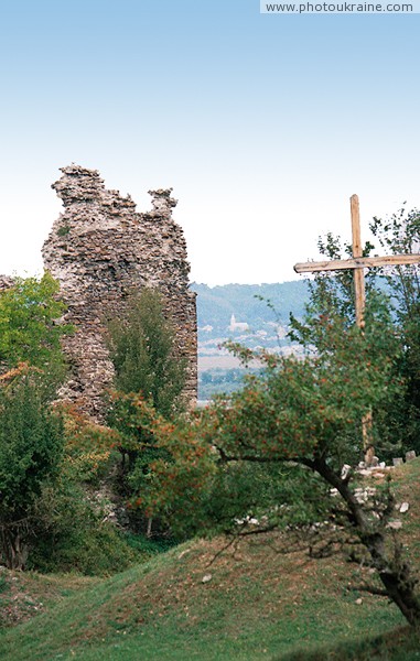 Korolevo. Ruins of castle's guard tower Zakarpattia Region Ukraine photos