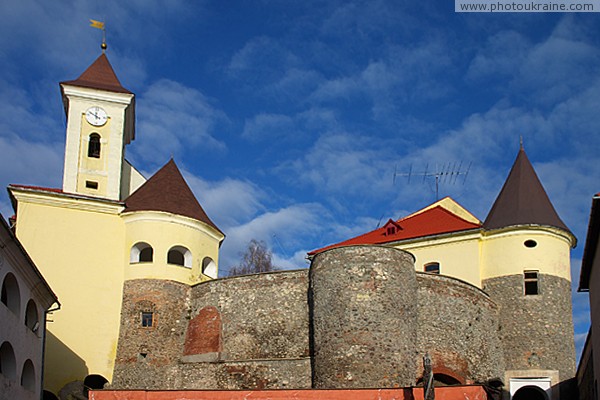 Mukacheve. Towers of Upper Castle  keep Zakarpattia Region Ukraine photos