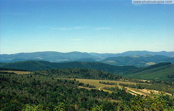 Novoselytsia. Left valley slope of river Kamenichka Zakarpattia Region Ukraine photos