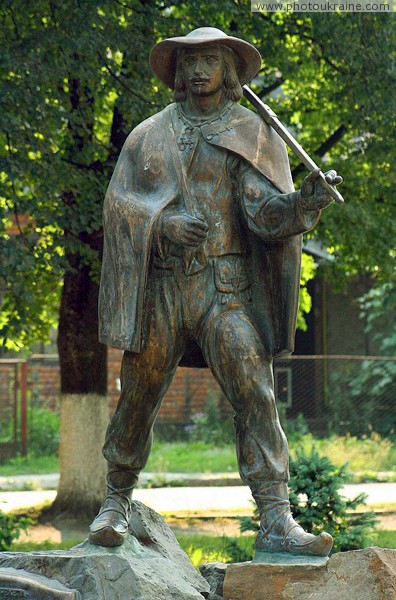 Perechyn. Monument to postman Fedor Fekete Zakarpattia Region Ukraine photos