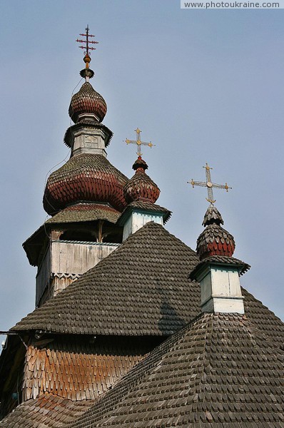 Svaliava. Crosses Holy St. Michael's Church Zakarpattia Region Ukraine photos