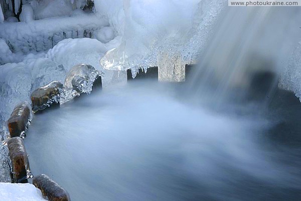 Reserve Synevyr. Man-made waterfall Zakarpattia Region Ukraine photos