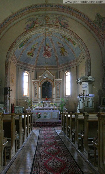 Chop. Interior of church of St. Anna Zakarpattia Region Ukraine photos
