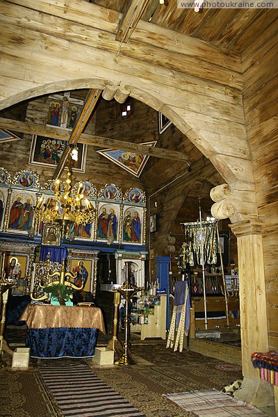 Yasinia. Interior Strukivska Church Zakarpattia Region Ukraine photos