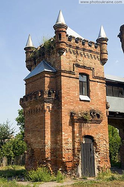 Vasylivka. Square tower of hunting palace Zaporizhzhia Region Ukraine photos