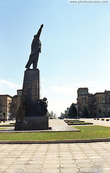 Zaporizhzhia. Lenin's monument at end of prospect Zaporizhzhia Region Ukraine photos
