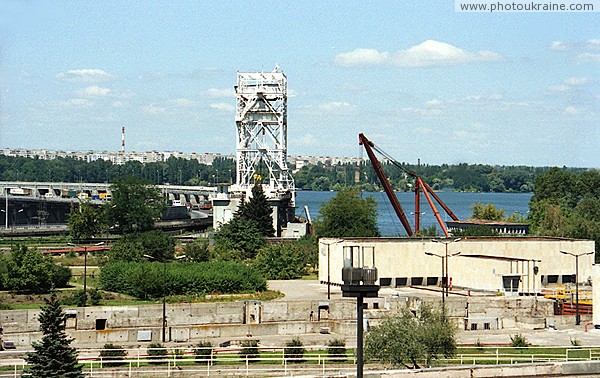 Zaporizhzhia. Gantry crane Dniproges Zaporizhzhia Region Ukraine photos