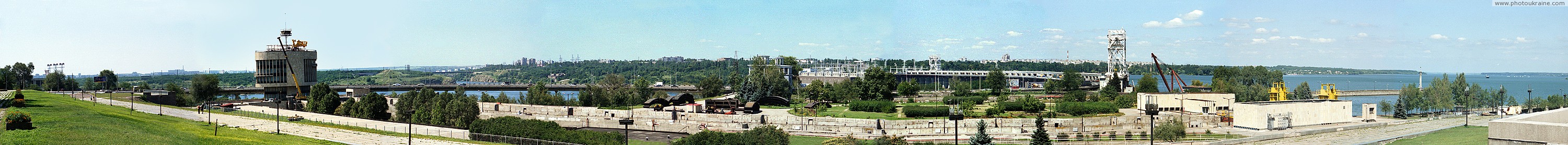 Zaporizhzhia. Panorama gateway Dniproges Zaporizhzhia Region Ukraine photos