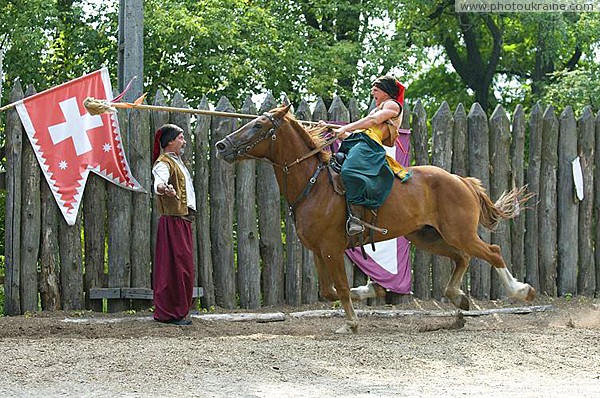 Zaporizhzhia. Horse theatre  bring down galloping cap Zaporizhzhia Region Ukraine photos