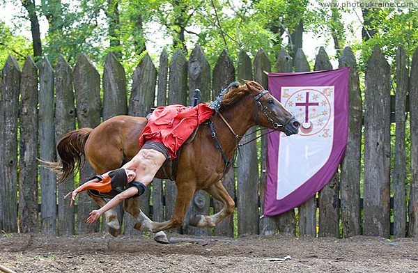 Zaporizhzhia. Horse theatre  dangerous fancy riding Zaporizhzhia Region Ukraine photos