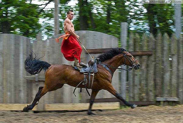 Zaporizhzhia. Horse theatre  strongest athlete-actor Zaporizhzhia Region Ukraine photos