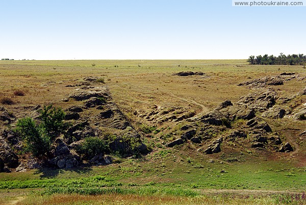 Kalaytanivka. Granite outcrop above river Berda Zaporizhzhia Region Ukraine photos