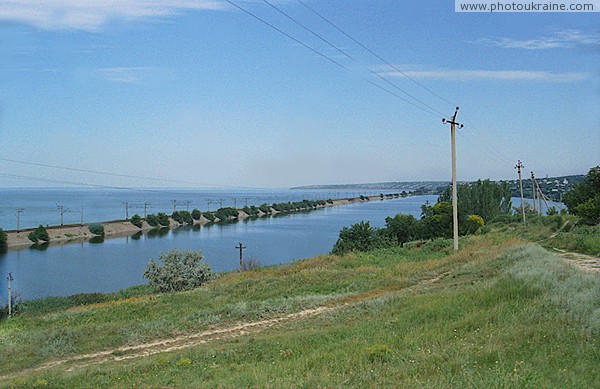 Kamianske. Dam at mouth of river Konka Zaporizhzhia Region Ukraine photos
