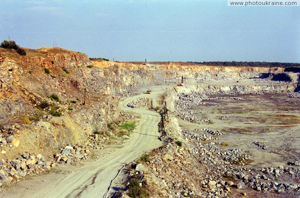 Trudove. Departure from granite quarry Zaporizhzhia Region Ukraine photos