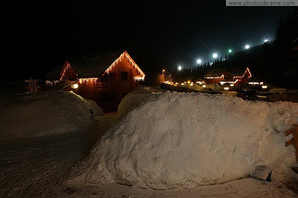 Bukovel. Snow labyrinths of a cottage town Ivano-Frankivsk Region Ukraine photos
