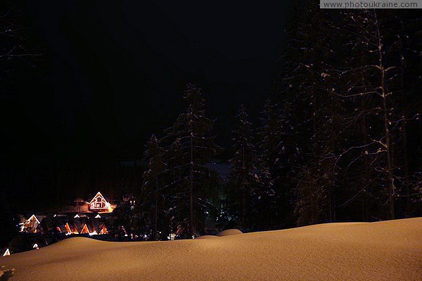 Bukovel. Snow White Resort Night Ivano-Frankivsk Region Ukraine photos
