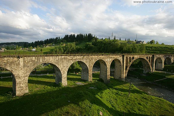 Vorokhta. Austrian railway bridge Ivano-Frankivsk Region Ukraine photos