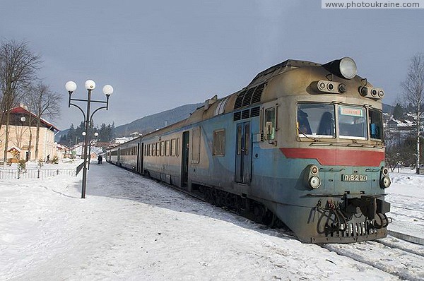 Vorokhta. Carpathian diesel transport Ivano-Frankivsk Region Ukraine photos