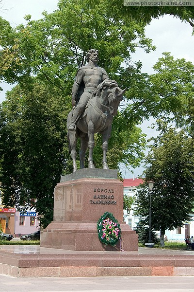 Galych. Equestrian monument to King Danila Galitsky Ivano-Frankivsk Region Ukraine photos