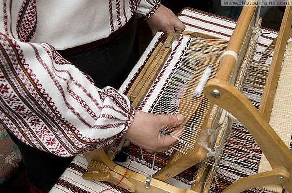 Kolomyia. Hutsul and Pokuttia Museum - weaving machine Ivano-Frankivsk Region Ukraine photos