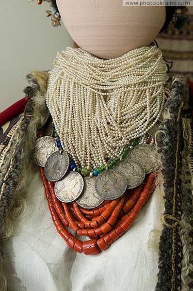 Kolomyia. Museum of Hutsul and Pokuttia - neck ornaments Ivano-Frankivsk Region Ukraine photos