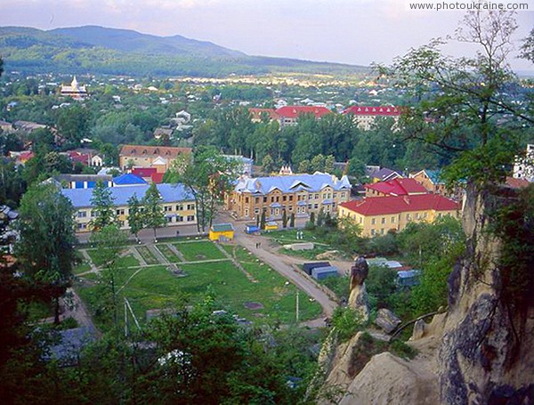 Kosiv. From the Kosiv (City) Mountain - the city is in full view Ivano-Frankivsk Region Ukraine photos