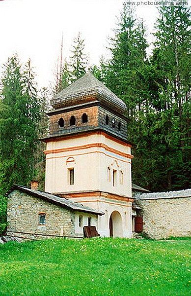 Maniavsky monastery. Gate entrance tower bell tower Ivano-Frankivsk Region Ukraine photos