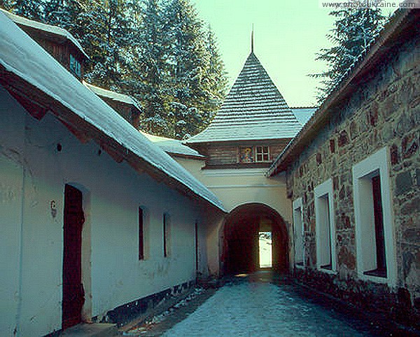 Maniavsky monastery. Small Gate Tower of the monastery Ivano-Frankivsk Region Ukraine photos
