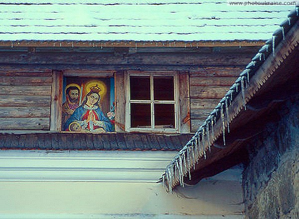 Maniavsky monastery. Icon over the Little Gate Tower Ivano-Frankivsk Region Ukraine photos