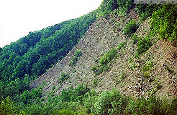 Nadvirna. Exposure of Paleogene Sediments Ivano-Frankivsk Region Ukraine photos