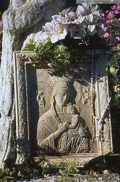 Rohatyn. Stone icon of the Nativity Church Ivano-Frankivsk Region Ukraine photos