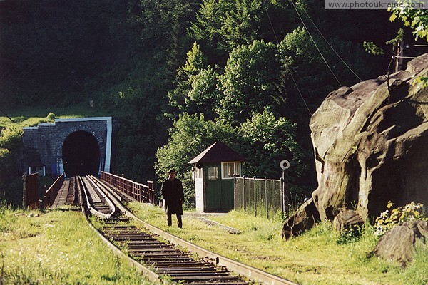 Yaremche. Guarded railway tunnel Ivano-Frankivsk Region Ukraine photos