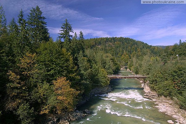Yaremche. The stone bed of the upper reaches of the Prut River Ivano-Frankivsk Region Ukraine photos